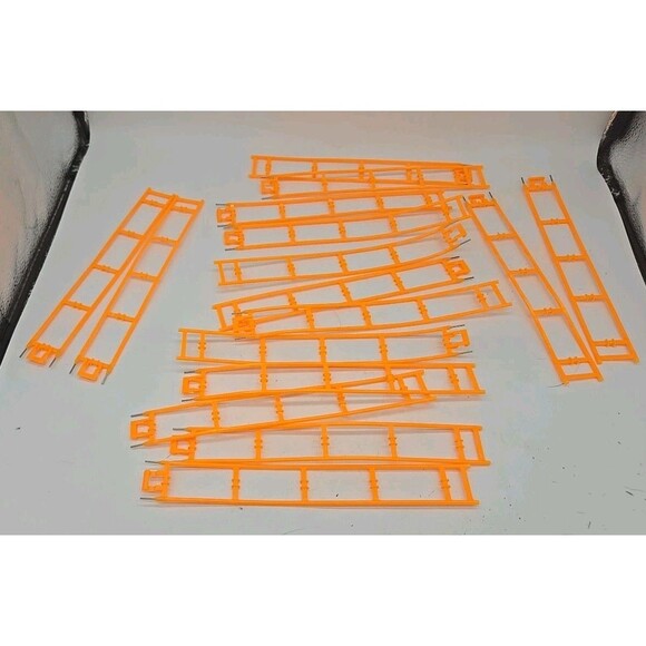 K'nex Lot 16 Roller Coaster Flexible Track Pieces Orange Replacement Parts 8.5" - Picture 8 of 9